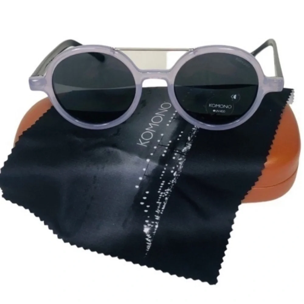 Komono sunglasses NEW round Vivien Violet purple Black - Picture 5 of 8